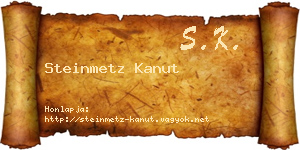 Steinmetz Kanut névjegykártya
